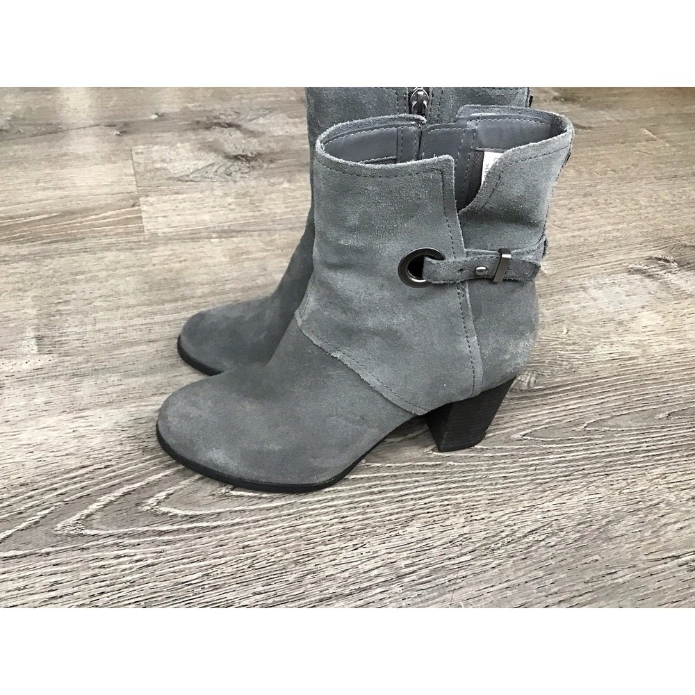 Koolaburra Ugg Womens Size 7 38 Samiah Stacked Suede Heels Boots Booties 1105866